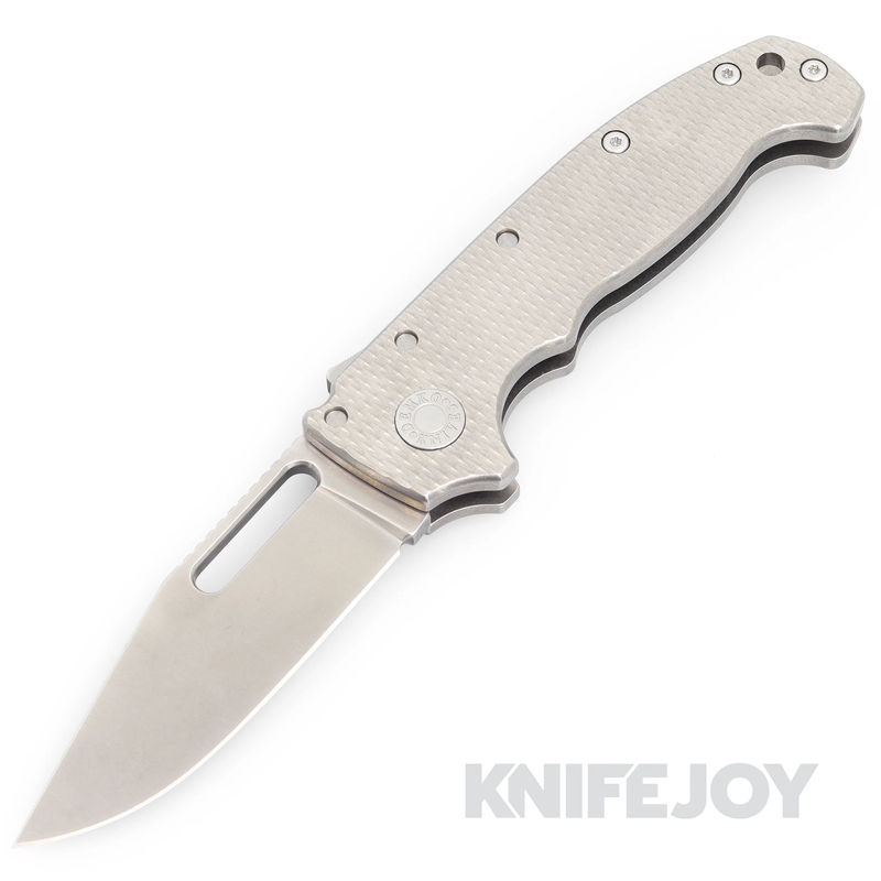 Demko Knives AD20 Custom NCKS23 Clip Point 3V Blade with All Titanium Handles