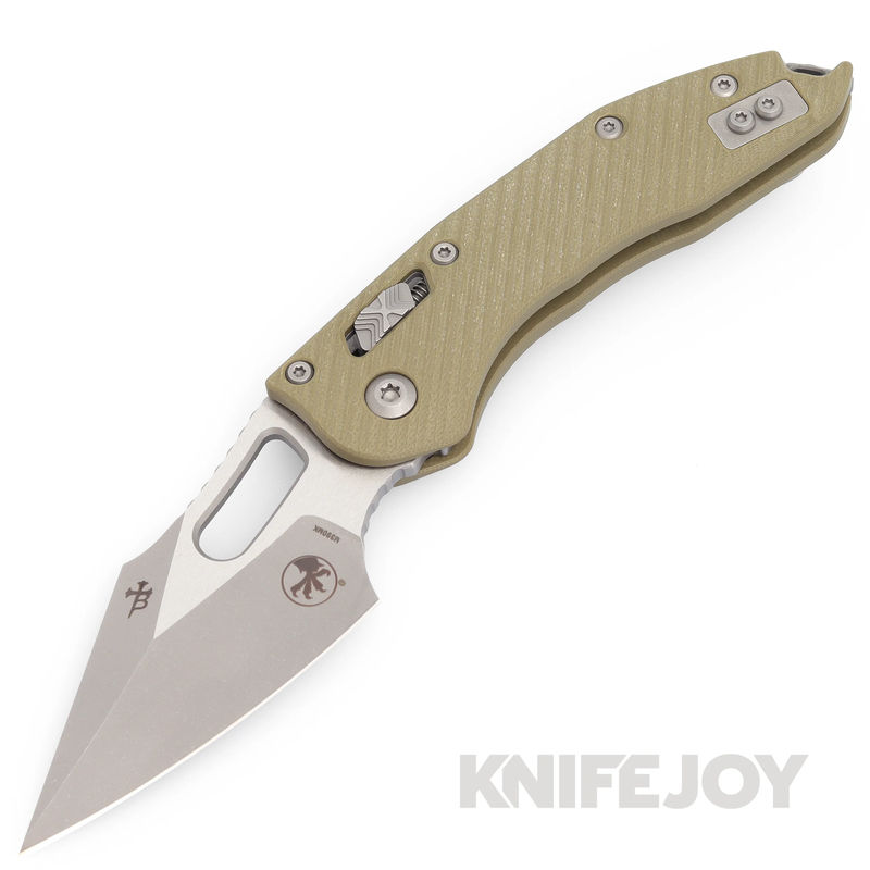 MICROTECH 169RL-10APFLGTOD Borka Stitch Ramlock Folding Knife Single Edge Apocalyptic Standard Blade with Fluted G10 OD Green Handles