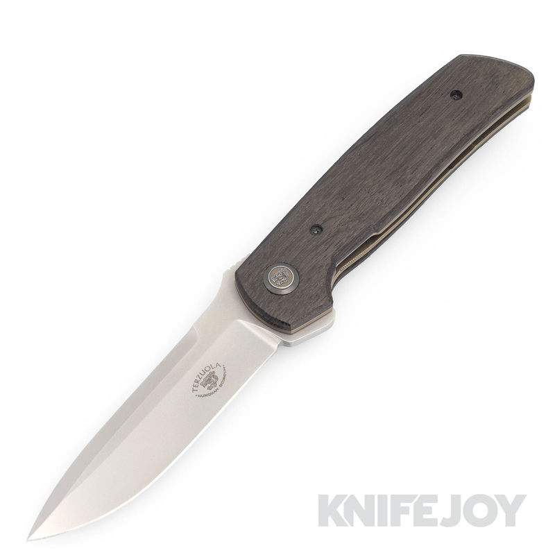 Bob Terzuola Knives Custom ATCF Magnacut Blade with Ancient 7600 Year Old Bog Oak Scales
