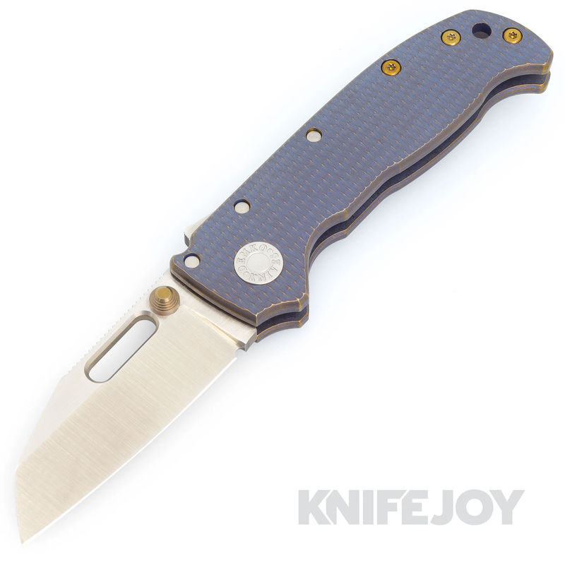 Demko Knives AD20 Compact Custom Magnacut Blade with Textured/ Anodized Titanium Handles