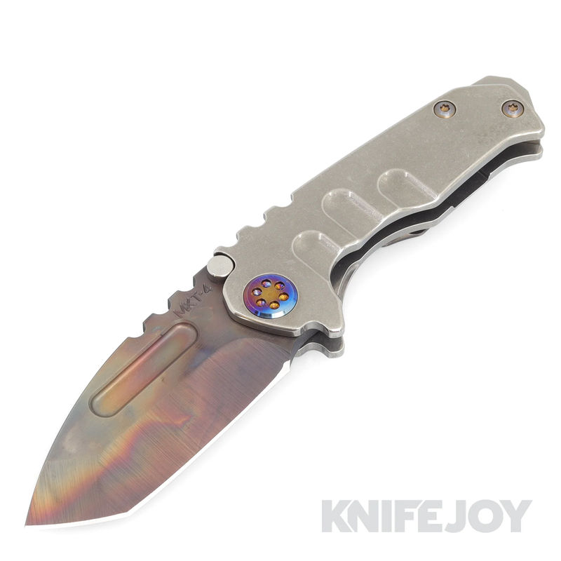 Medford Knives Micro Praetorian T S45VN Vulcan Tanto Blade with Tumbled Handles/ Flamed Hardware and Clip