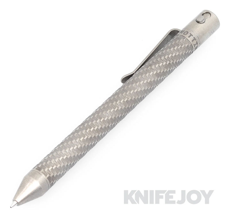 Nottingham Tactical TiButton Right Hand Double Lock Parker Full Digital Blasted Titanium Pen