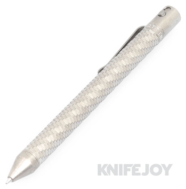 Nottingham Tactical TiButton Right Hand Double Lock Pilot G2 Full-Size Digital Tumbled Titanium Pen