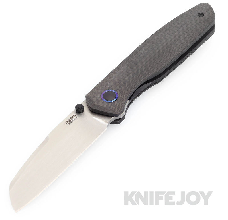 Enrique Pena X Series Front Flipper Bravo1 M390 Hand Rubbed Satin Blade with Carbon Fiber Handles/ Mokuti Pivot Collar/ PVD Hardware and Clip