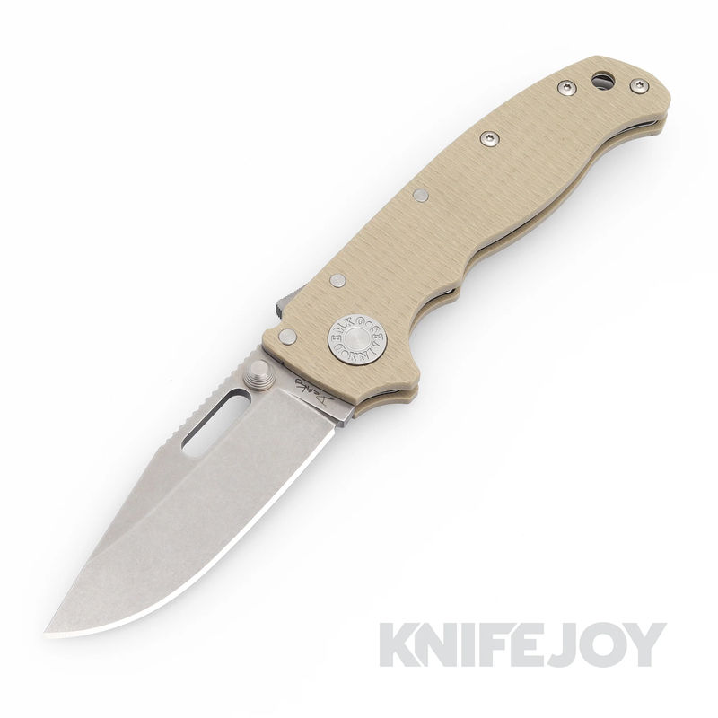 Demko Knives AD20.5SS35VNCTG10-CP S35VN Clip Point Blade with Coyote Tan G10 Handles