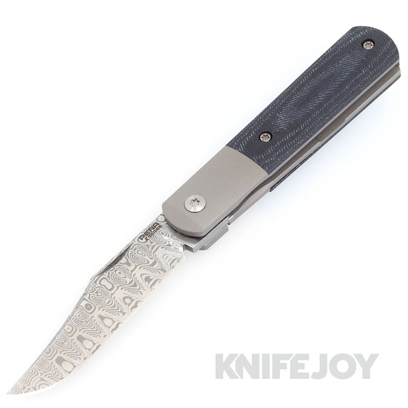 Enrique Pena X Series Front Flipper Barlow #1 Clip Point Damasteel Blade with Custom Micarta