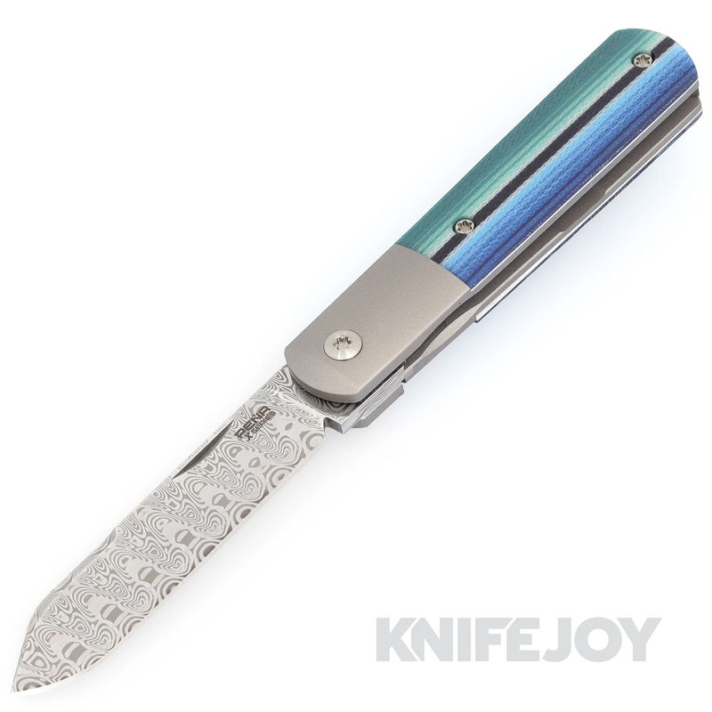 Enrique Pena X Series Front Flipper Barlow #2 Spey Blade Damasteel with Custom Micarta Handles