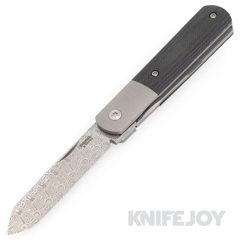Enrique Pena X Series Front Flipper Barlow #2 Spey Blade Damasteel with Custom Micarta Handles