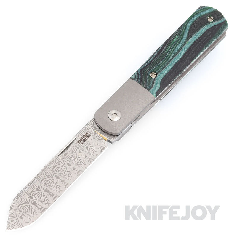 Enrique Pena X Series Front Flipper Barlow #2 Spey Blade Damasteel with Custom Micarta Handles