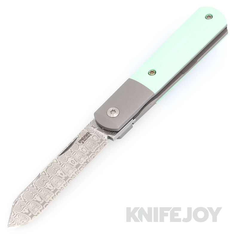 Enrique Pena X Series Front Flipper Barlow #2 Spey Blade Damasteel with Custom Micarta Handles