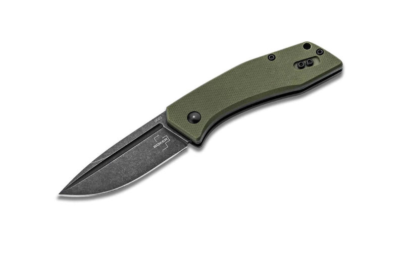 Boker Knives Boker Plus 01BO798 Worldwide 2.0 Black Stonewash Finish Blade with Green G10 Handles - Clearance (Copy)