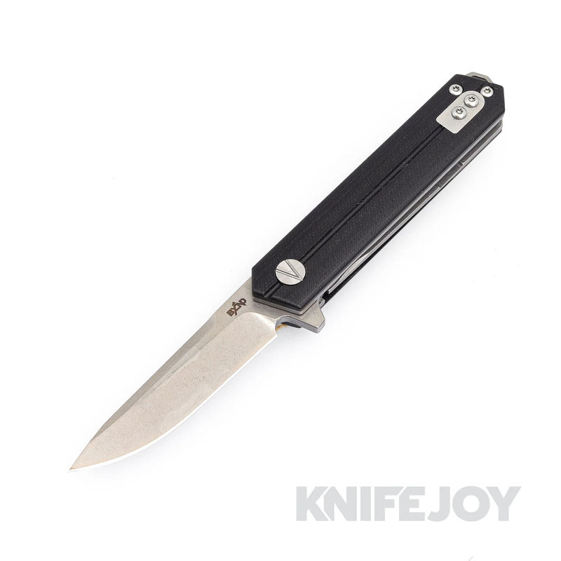 B'yond EDC SA1905R1DGS-BK Linear Liner Lock Folder Satin Plain Blade with Black G10 Handles - Return