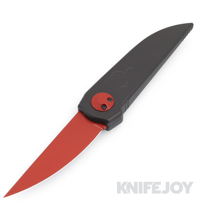 Paragon ASH-PHOENIX-CB-CRB Phoenix Series GEN2 S35VN Red Cerakote Blade with Black Cerakote Aluminum Handle/ Ti Clip