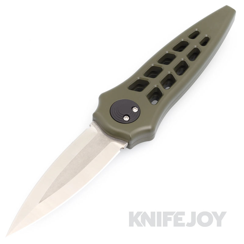 Paragon ASH-ENCHA-OD-FG-S Warlockx Enchanter Series S35VN Satin Blade with OD Green Cerakote Skeletonized Aluminum Handles/ Ti Clip