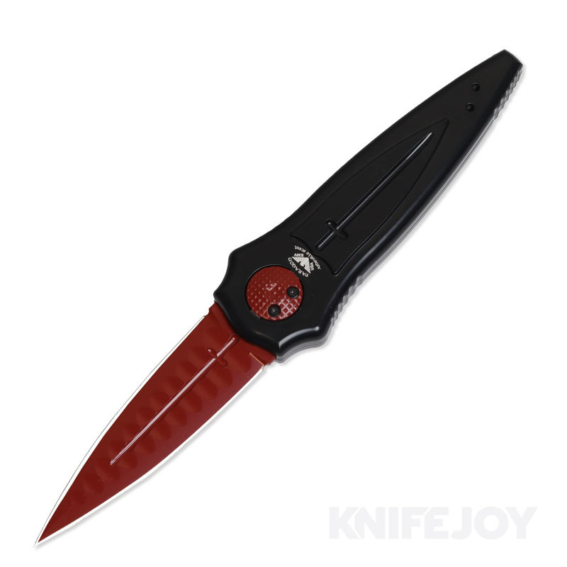 Paragon ASH-C/S/S-BLK-CR Cross/Shield/Sword Cerakote Red Sorcerer Grind Blade with Black Aluminum Handle