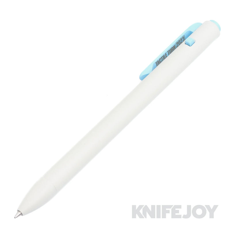 Tactile Turn KnifeJoy Exclusive Standard Side Click Pen Bumble Blue and White Cerakote