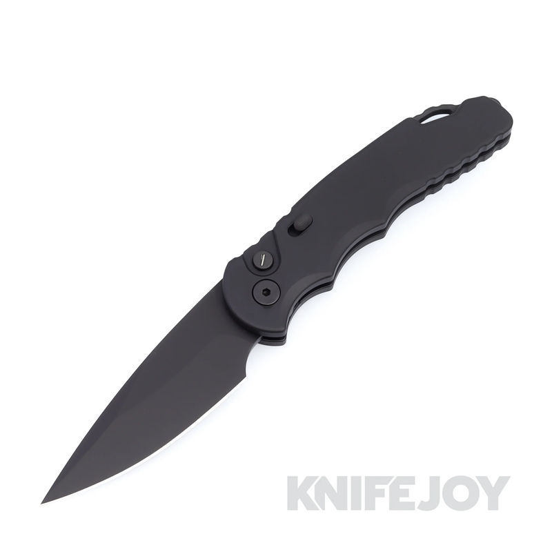 Pro-tech Knives PT-T503-Operator Auto Tactical Response 5 Sterile Black Handle with S35VN DLC Blade/ Tritium Button / Steel Safety