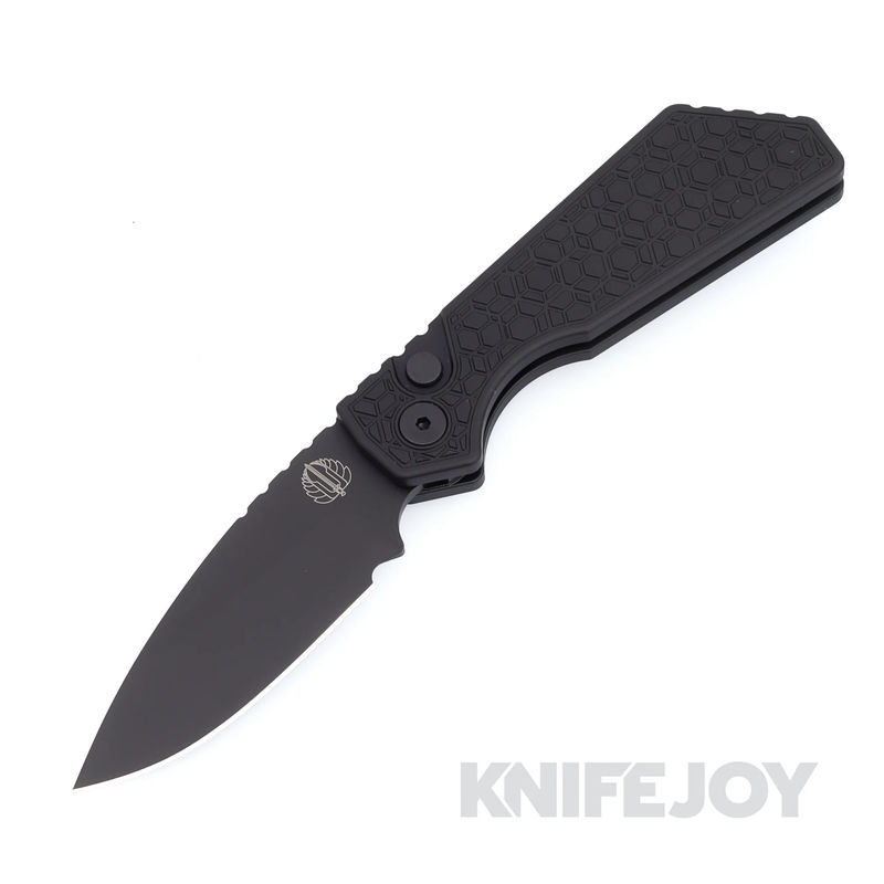 Pro-tech Knives Pro-Strider PT207-Gridlock DLC Magnacut Blade with Black Gridlock Textured Handles/ Black Hardware and Clip