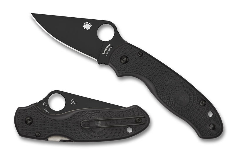 Spyderco C223PBBK Para 3 Lightweight Black Plain Blade Knife