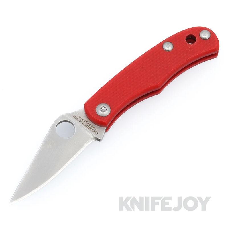 Spyderco C133GRDP Bug Red G-10 Handle with PlainEdge Blade