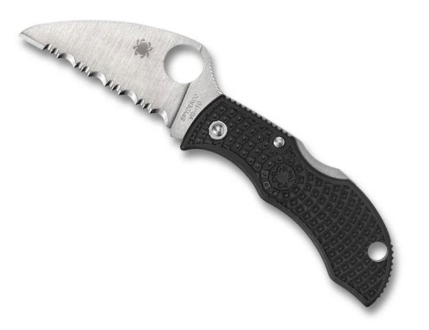 Spyderco MBKWS Manbug Black Lightweight FRN SpyderEdge Wharncliffe Knife