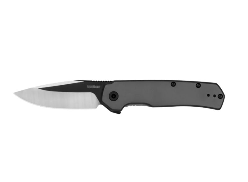 Kershaw 1411 Thermal Folder Knife Satin Finish with Black-Oxide Flats Blade with Gray PVD Coating Handles