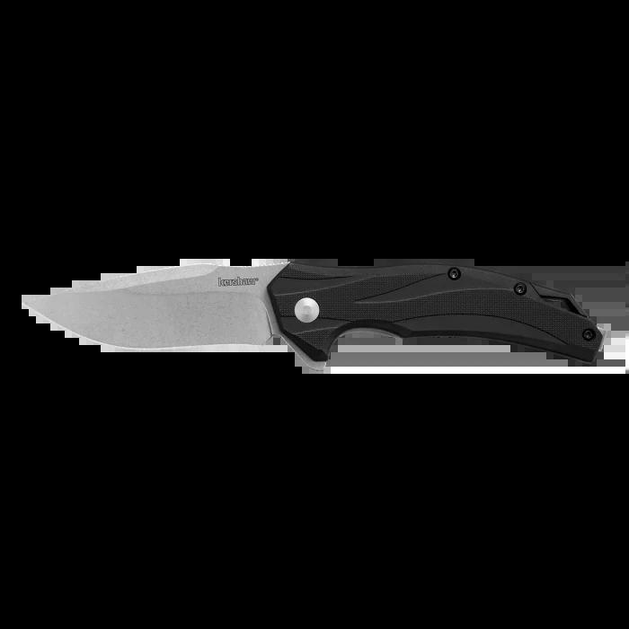 Kershaw 1645 Lateral Assisted Flipper Stonewash Finish Blade with Glass Filled Nylon Handles