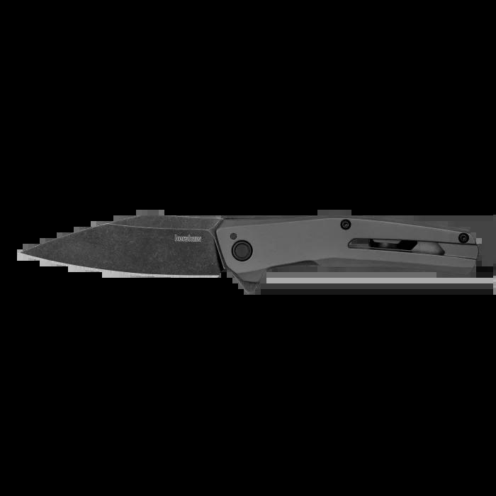 Kershaw 1404 Flyby Assisted Flipper D2 BlackWash Blade with Gray PVD Coated Handles