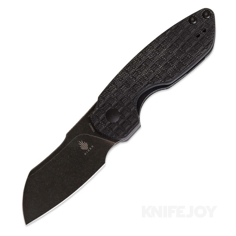 Kizer V2569C2 October Mini Frame Lock Folding 154CM Blade with Black Micarta Handles Knife