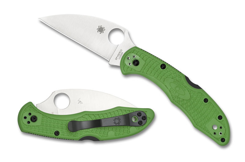 Spyderco C88FPWCGR2 Salt 2 Wharncliffe Knife Green FRN (3" Satin)