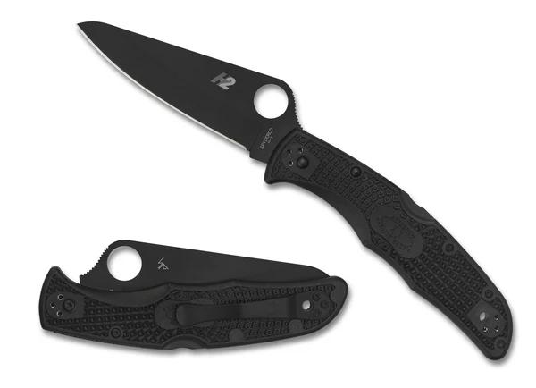 Spyderco C91PBBK2 Pacific Salt 2 Plain Edge, Black Blade