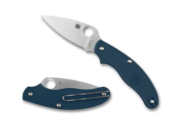 Spyderco C94PCBL UK Penknife Blue Lightweight CPM SPY27 PlainEdge Blade with Cobalt Blue FRN Handles