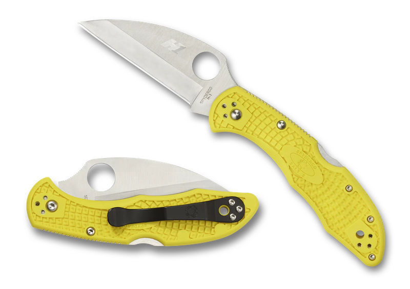 Spyderco Salt 2 Wharncliffe Knife Yellow FRN (2.89" Satin) C88PWCYL2
