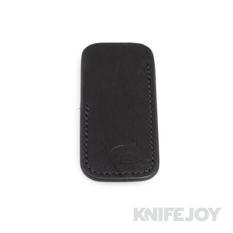 Robertson Leather Works Leather Slip Size Small Black Leather with Black Stitching