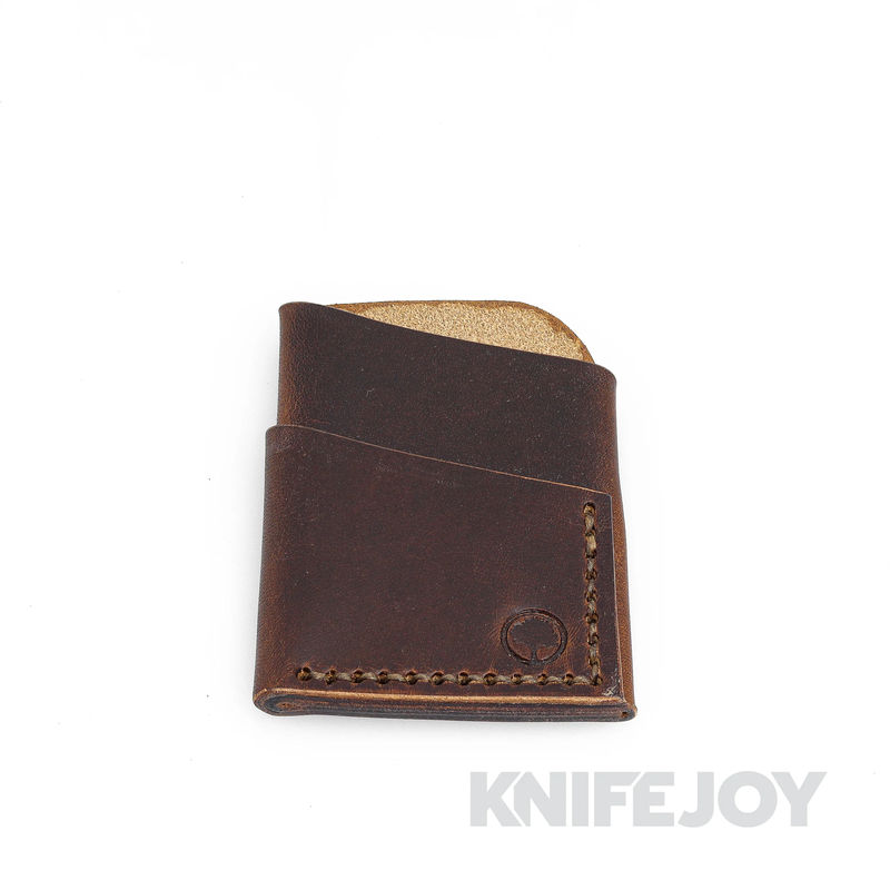 Redeemed Creations Company Slim Leather Wallet Brown with Cocoa Threads