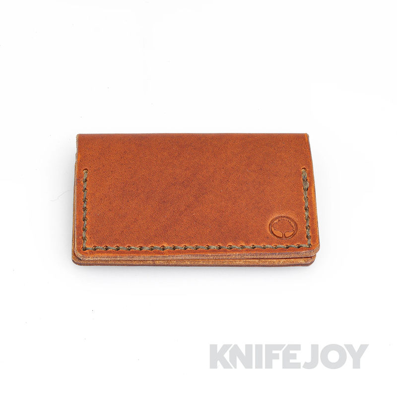Redeemed Creations Company Front Pocket Bifold Wallet Brown Leather with Cocoa Threads