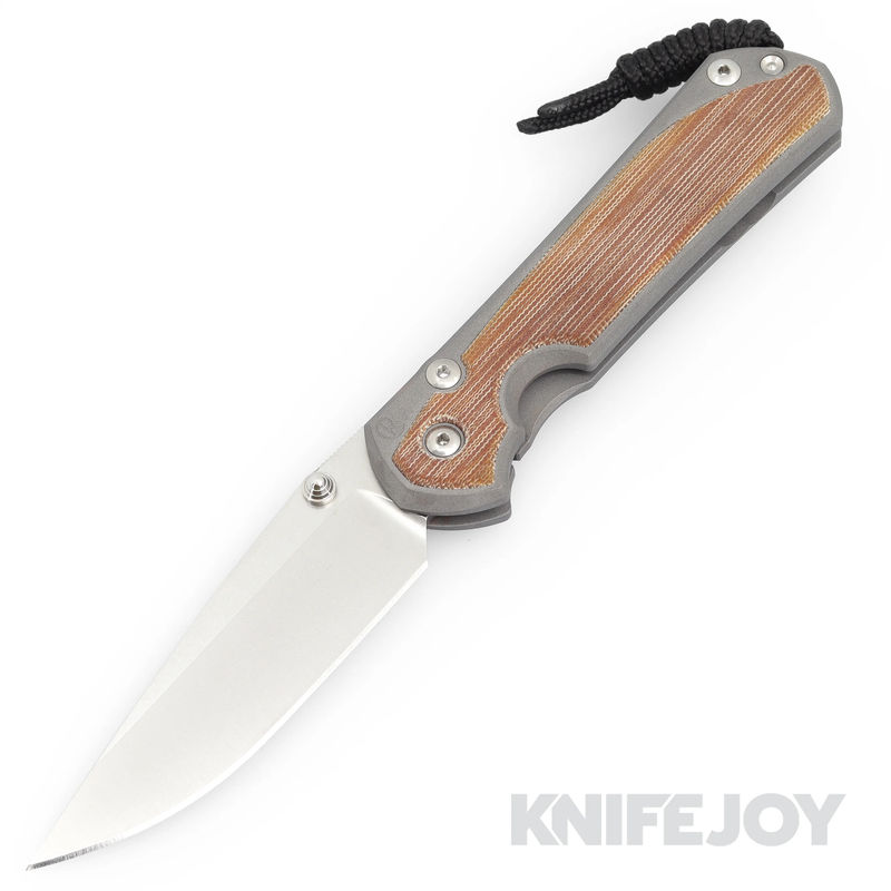 Chris Reeve Knives Large Sebenza 31 Drop Point with Natural Canvas Micarta Inlays