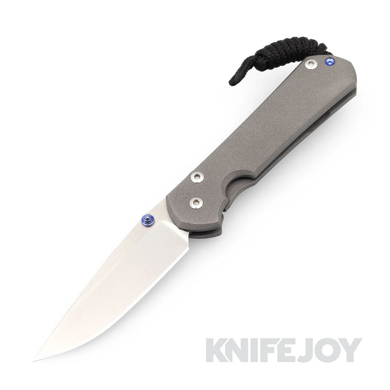 Chris Reeve Knives Small Sebenza 31 Drop Point Magnacut Blade with Plain Titanium Handles