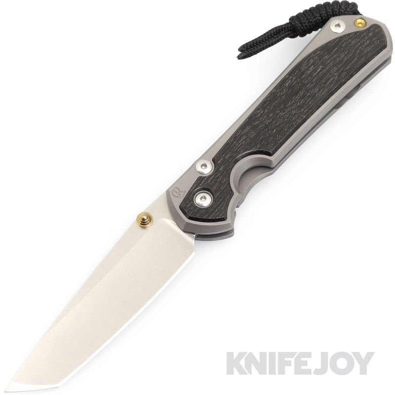 Chris Reeve Knives Large Sebenza 31 Tanto Magnacut Blade with Bog Oak Inlay Titanium Handles Knife