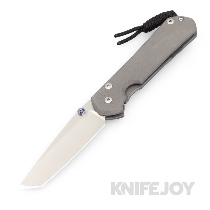 Chris Reeve Knives Large Sebenza 31 Tanto Blade with Plain Titanium Handles