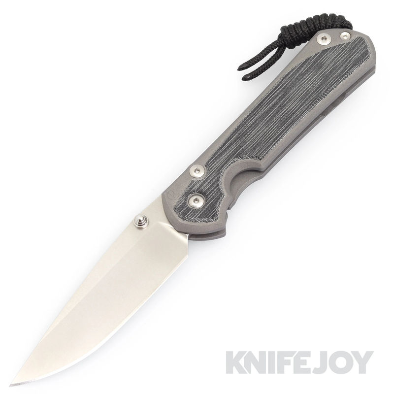 Chris Reeve Knives Large Sebenza 31 Drop Point Magnacut Blade with Black Canvas Micarta Inlays
