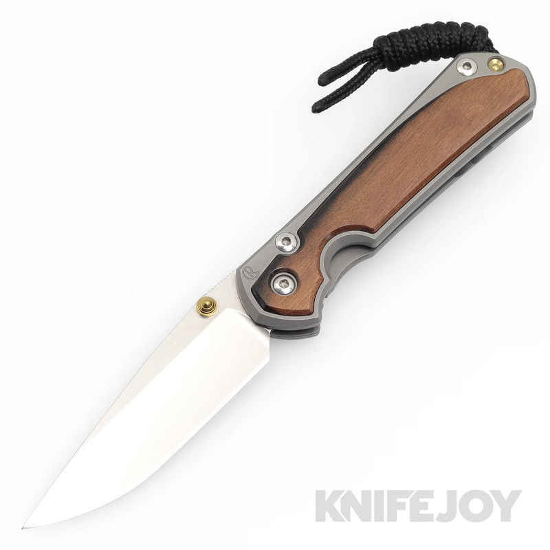 Chris Reeve Knives Small Sebenza 31 Drop Point Macassar Ebony Inlay Knife Matte Finish