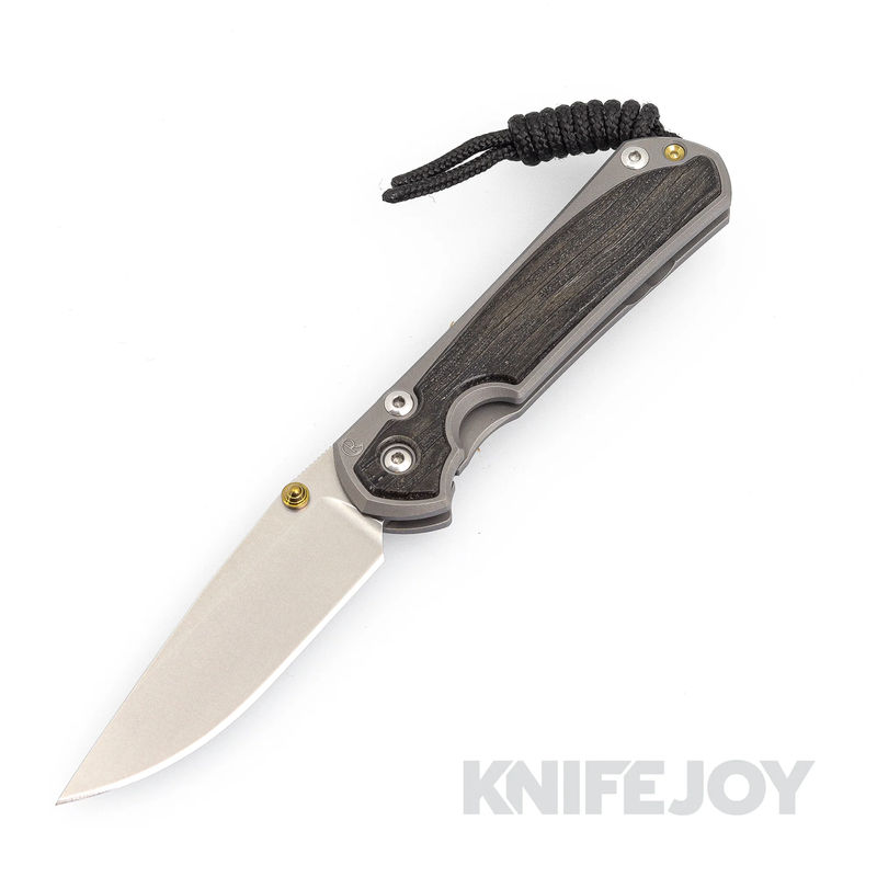 Chris Reeve Knives Small Sebenza 31 Drop Point Magnacut Blade with Bog Oak Inlay Handles Knife