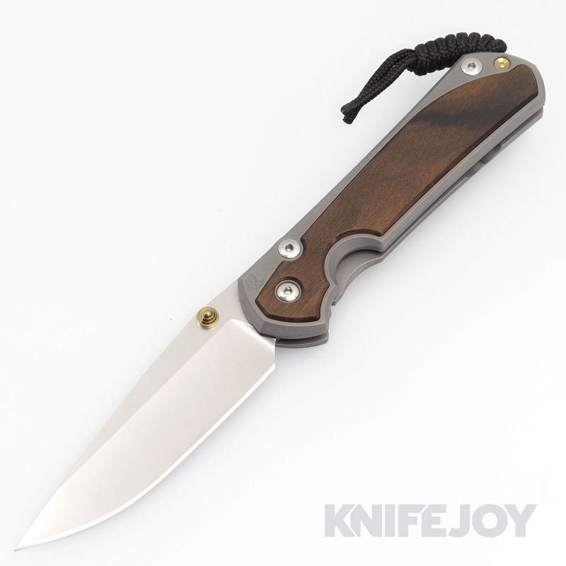Chris Reeve Knives Large Sebenza 31 Drop Point Magnacut Blade with Macassar Ebony Inlays/ Titanium Handles