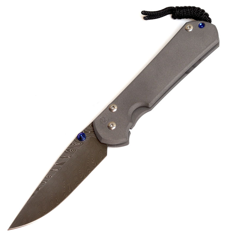 Chris Reeve Knives Large Sebenza 31 Plain Boomerang Damascus Drop Point Knife
