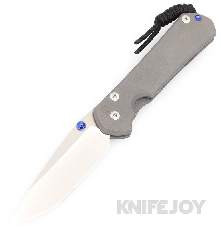 Chris Reeve Knives Large Sebenza 31 Plain Drop Point Magnacut Polished Blade with Plain Titanium Handles