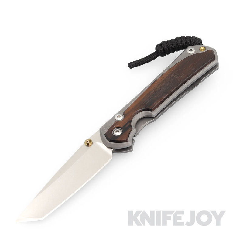 Chris Reeve Knives Small Sebenza 31 Tanto Blade with Macassar Ebony Inlay Handles