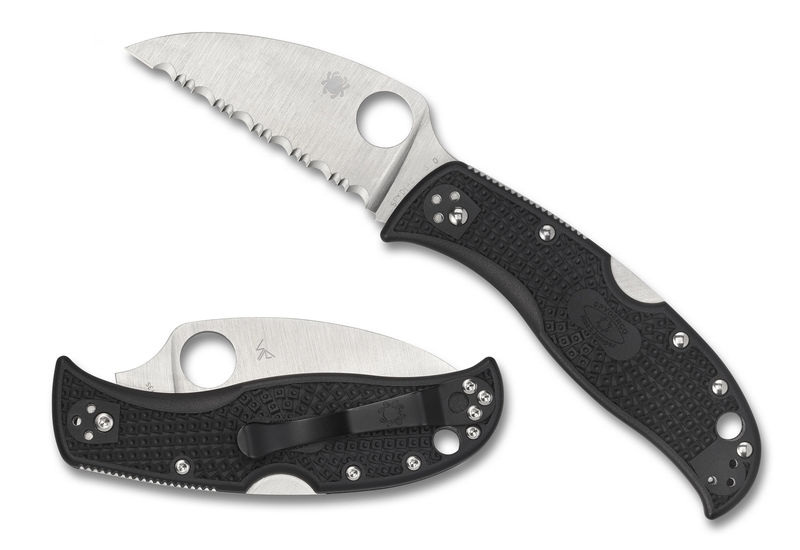 Spyderco C254SBK RockJumper Black FRN Serrated Blade Knife