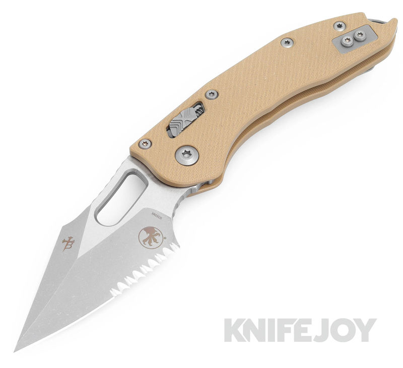 MICROTECH 169RL-11APFLGTTA Borka Stitch RAM-LOK Folding Knife Apocalyptic Standard Partially Serrated Blade with Fluted Tan G10  Handles