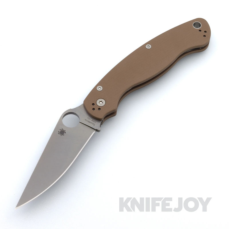 Spyderco C36GPBN15V2 MILITARY™ 2 Sprint Run Compression Lock Folder with CPM-15V Plain Blade and Brown G10 Handles